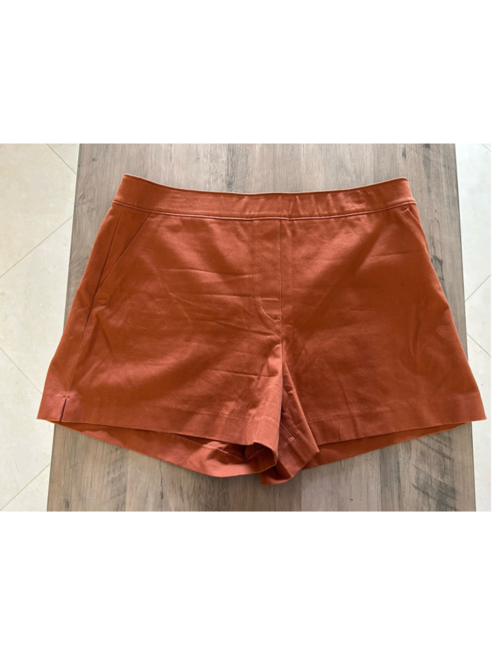 Spanx Women's Size XL Spice Orange Stretch Twill Shorts